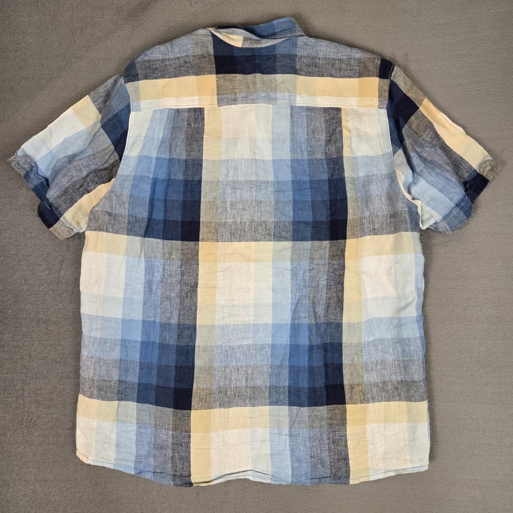 Tommy Bahama Shirt Mens Large Relax Modern Island Fit 100% Linen Short Sleeve - Picture 2 of 8